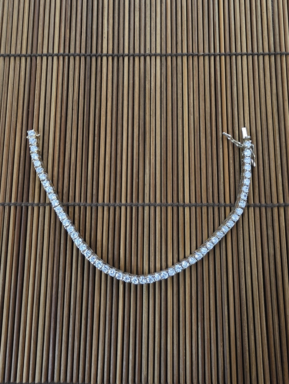 925 Silver CZ Yellow Gold Bracelet (Vintage)
